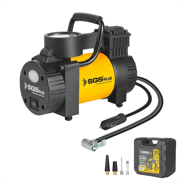 SGS ARAÇ HAVA KOMPRESÖRÜ 12V 100 PSI (BASINÇ GÖSTERGELİ) SGS5390 ürün görseli