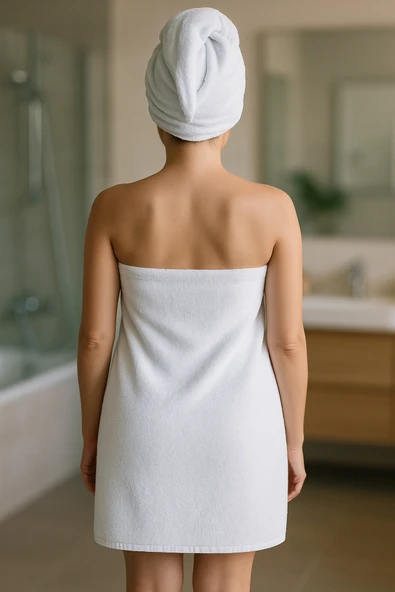 BAMİROSE 50X90 - 70X140 %100 PAMUK BANYO BAŞ, OTEL HAVLUSU, SPA HAVLU, BEYAZ HAVLU, TAKIM HAVLU - 2