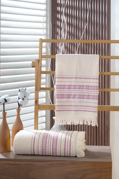 BAMİROSE Liana 50x90 70x140 Cm 2'li Banyo Havlu Takımı, Plaj Havlusu, Peştemal - 6