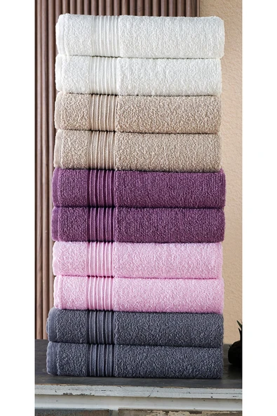 BAMİROSE 50x90 CM 10'LU SEİ EL & YÜZ HAVLU SETİ