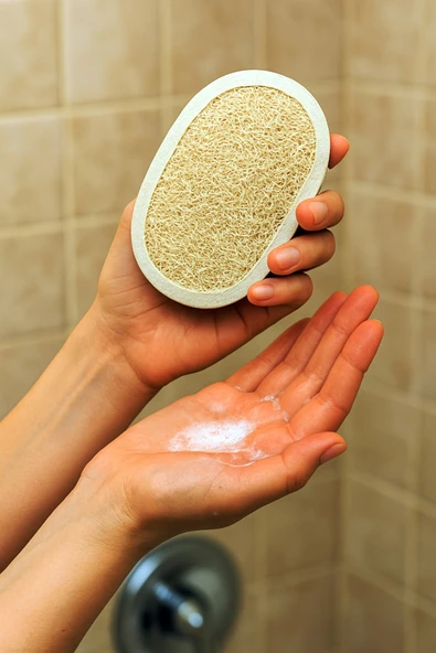 BAMİROSE %100 ORGANİK DOĞAL KABAK LİFİ, PEELİNG LİFİ, ANTİ SELÜLİT LİFİ, BANYO HAMAM KESESİ, GÖZENEK AÇMA LİF - 4