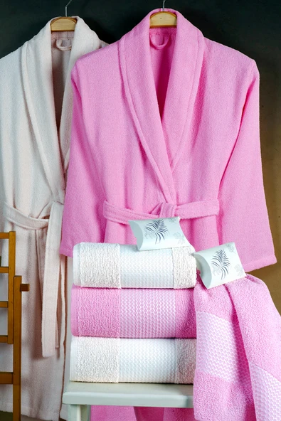 BAMİROSE DREAM 8 PARÇA KUTULU PAMUK BORNOZ TAKIMI (2 BORNOZ, 2 70X140 BANYO HAVLU, 2 50X90 BAŞ HAVLUSU,2 SBN) - 11