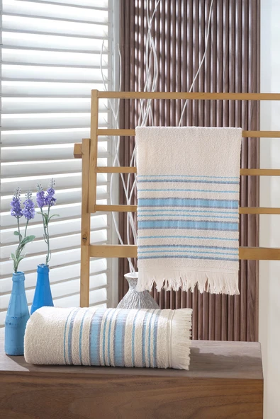 BAMİROSE Liana 50x90 70x140 Cm 2'li Banyo Havlu Takımı, Plaj Havlusu, Peştemal - 8