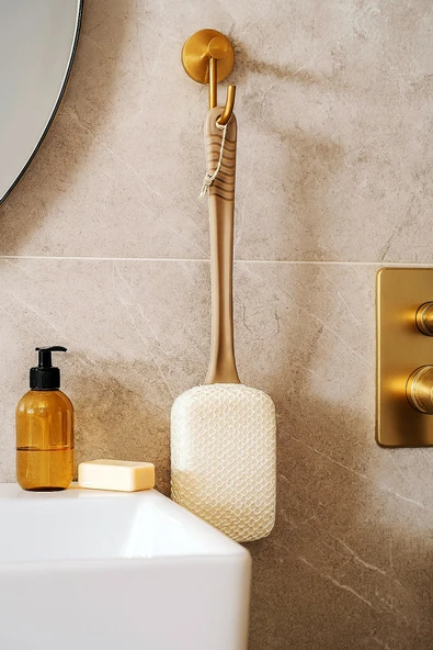 BAMİROSE %100 ORGANİK DOĞAL KETEN SIRT SAPLI LİF, PEELİNG LİFİ, ANTİ SELÜLİT LİFİ, BANYO HAMAM LİF, - 3