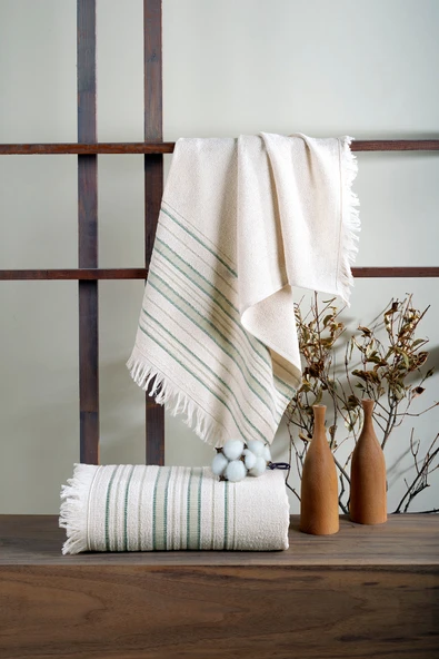 BAMİROSE Liana 50x90 70x140 Cm 2'li Banyo Havlu Takımı, Plaj Havlusu, Peştemal - 4