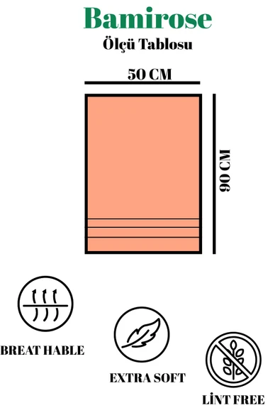 BAMİROSE 50x90 CM 10'LU LEKE TUTMAYAN SPOR - FİTNESS - KUAFÖR - BERBER HAVLUSU - 4
