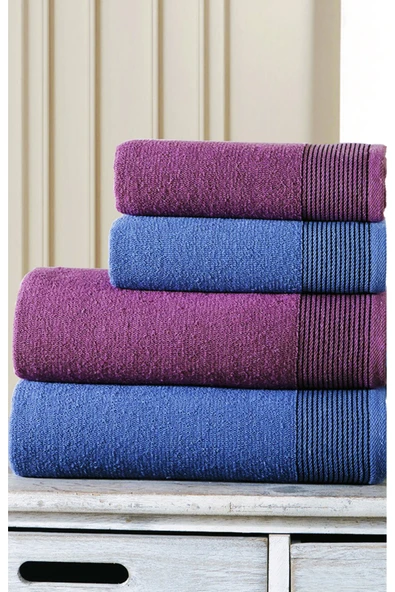 BAMİROSE 50x90 70x140 CM AMORE BATH 4'LÜ BANYO HAVLU TAKIMI, PLAJ HAVLUSU, HAMAM TAKIMI, ÇEYİZLİK HAVLU, SPA - 10