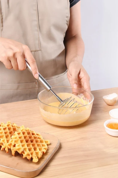 Paslanmaz Çelik Yaylı Yumurta Çırpıcı 22 cm - Resim 2