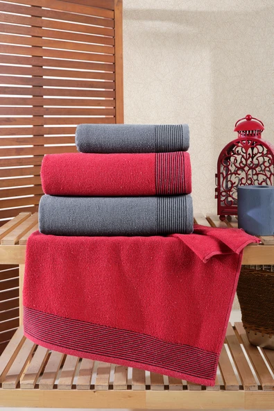 BAMİROSE 50x90 70x140 CM AMORE BATH 4'LÜ BANYO HAVLU TAKIMI, PLAJ HAVLUSU, HAMAM TAKIMI, ÇEYİZLİK HAVLU, SPA - 8