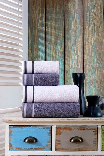 BAMİROSE 50x90 + 70x140 CM BELLİSİMO 4'LÜ BANYO HAVLU TAKIMI - 7