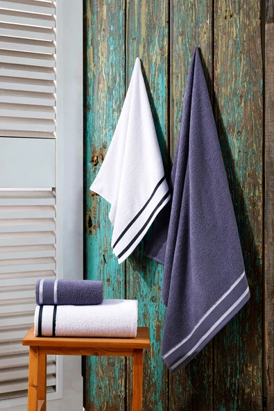 BAMİROSE 50x90 + 70x140 CM BELLİSİMO 4'LÜ BANYO HAVLU TAKIMI - 8