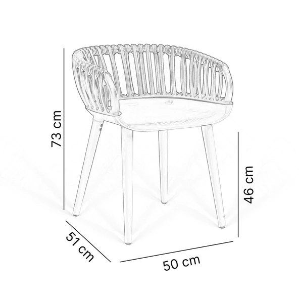 Venezia Kafe ve Balkon Sandalyesi 2’li - Resim 5