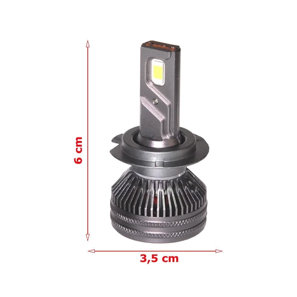 Volvo V70 1996-2005 Kısa Far GT Nano Beyaz H7 Mini Led Xenon Şimşek Etkili 22000 Lümen - 2
