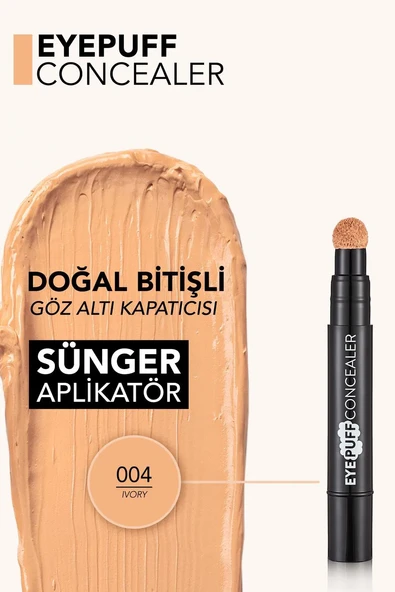 Flormar Eye Puff Kremsi Dokulu & Yarı Mat Bitişli Sünger Aplikatörlü Kapatıcı - 3