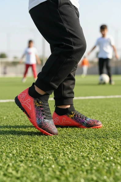 Playup Siyah Fuşya Bilekten Çoraplı Erkek Çocuk Halı Saha Ayakkabısı FH-252-153 F - 3