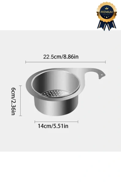 Premium Modern Paslanmaz Çelik Kuğu Tasarımlı Süzgeçli Asılabilen Tezgah Üstü Lavabo Drenaj Sepeti - Resim 3