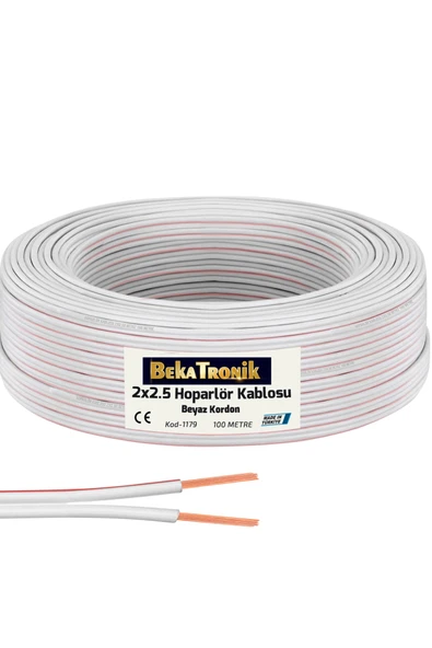 TREND 2x2.5 Hoparlör Kablosu Siyah Kordon 100mt 1.kalite