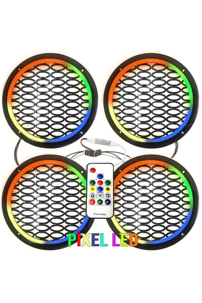 BekaTronik Pixel Ledli 20cm Hoparlör Kapak 4 Adet Poke PK-5651