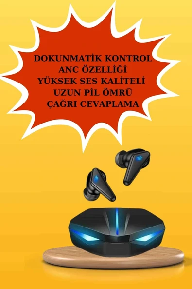 Kadınlar İçin Dokunmatik Ekran Akıllı Saat ve Gamer Kablosuz Bluetooth Kulaklık ANC Özelliği - 5