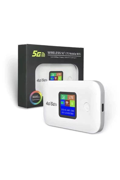 Beenotes 4g/lte A8-e Mobil Sim Kartlı Wi-fi Router 300mbps 3000 Mah Taşınabilir Kablosuz Hotspot Cep Modem