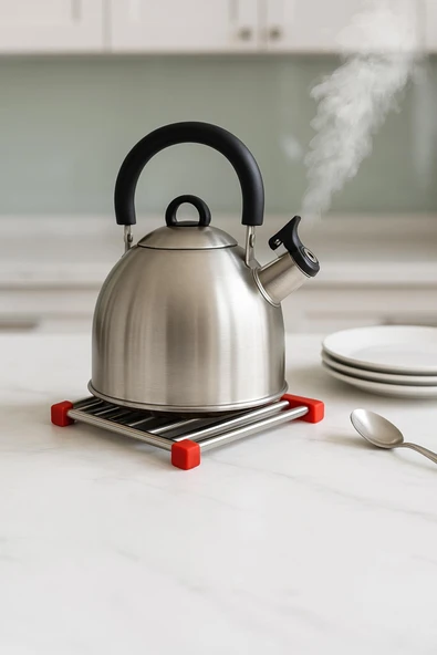 Paslanmaz Çelik Silikon Kenarlı Nihale 21 cm - Resim 3