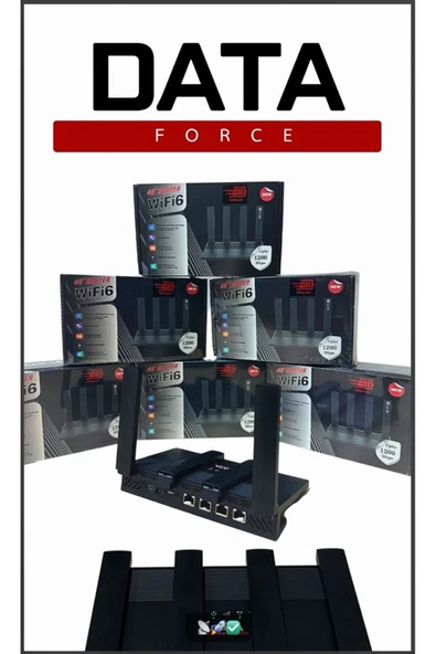 DATA FORCE Dataforce CPE WR800-E 5g Sim Kartlı 5.000MAH ŞARJLI 1200Mbps 4 PORT Modem(Tüm Operatör Uyumlu)