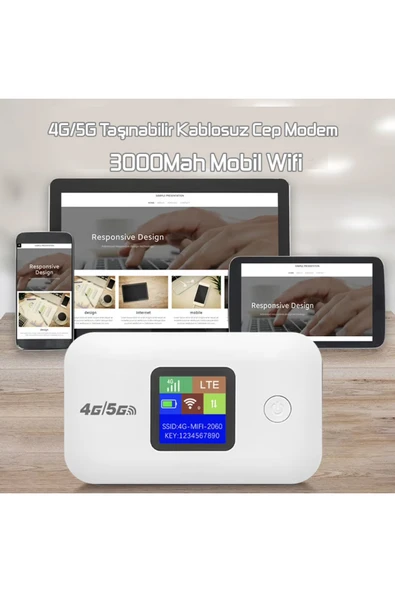 router 4G 5G Cep Modem Mobil Sim Kartlı Taşınabilir Hotspot 150Mbps Kablosuz 3000mAh A8-E R31