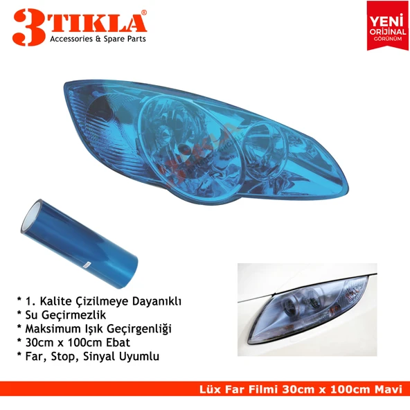 Far, Stop, Sinyal Kaplama Filmi 30cm Mavi