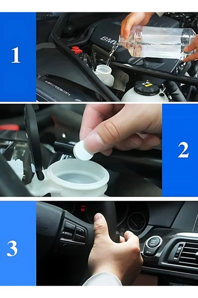 Poke Oto Cam Suyu Cam Temizleme Tableti 10 Adet 1 Tablet 4 Lt Cam Suyu - 3