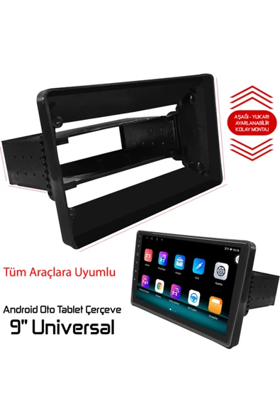 BekaTronik Tüm Araçlara Uyumlu Tablet Çerçeve 9.inç