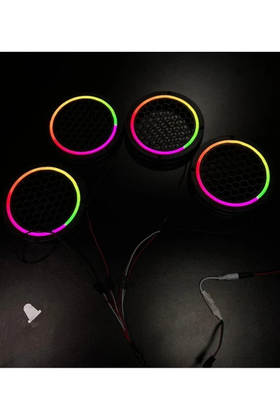 TREND Pixel Ledli Kayar Led 20cm Hoparlör Kapak İçi Boş 4 Adet