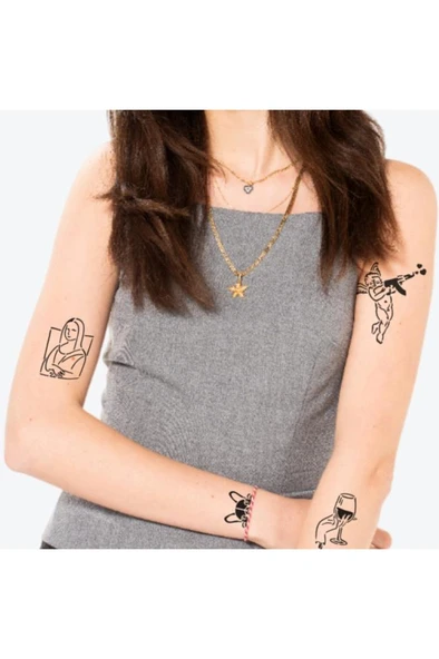 One Spray Tattoo Paris City Pack Dövme Şablon Seti ( Spreysiz) ürün görseli 1