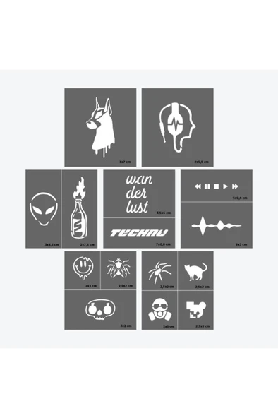 One Spray Tattoo Berlin City Pack Dövme Şablon Seti (Spreysiz) - Resim 3