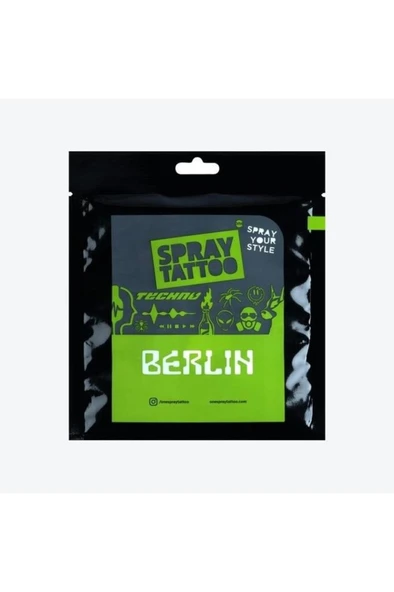 One Spray Tattoo Berlin City Pack Dövme Şablon Seti (Spreysiz) - Resim 4