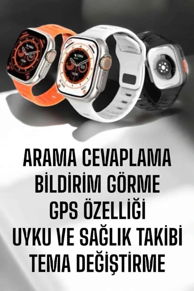 Yeni Nesil Akıllı Saat Adımsayar, GPS, Nabız Ölçer, Uyku ve Sağlık Takibi - 2