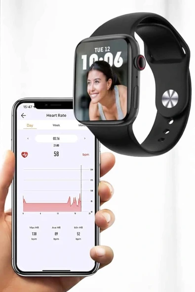Akıllı Saat Bluetooth Bağlantı ve 24 Saat Sağlık İzleme GPS Arama Cevaplama - 4