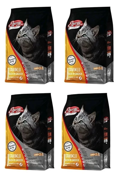 Tavuklu Yetişkin Kedi Maması 1 Kg - 4 Adet