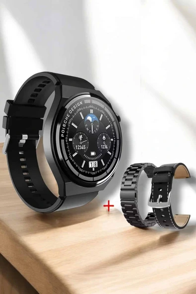 Akıllı Saat Sağlık ve Fitness Takibi Bluetooth Bağlantılı Dokunmatik Ekran - 5