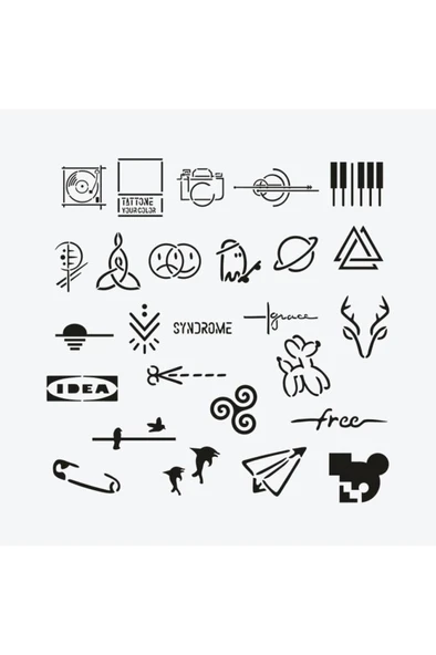 One Spray Tattoo Stockholm City Pack Dövme Şablon Seti( Spreysiz) - Resim 3