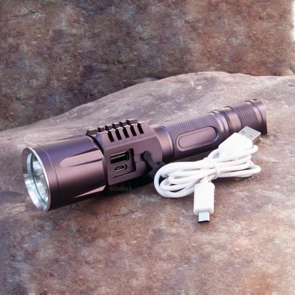 Baretta Brs18 Oto Şarjlı T6 Led 3000 Lümen El Feneri - Resim 5