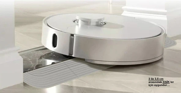 3YK.3d 2,9 cm x 68 cm Yükseklik (( GRİ )) Tüm Robot Süpürge, Tekerlekli sandalye'ler için KAPI EŞİK RAMPASI