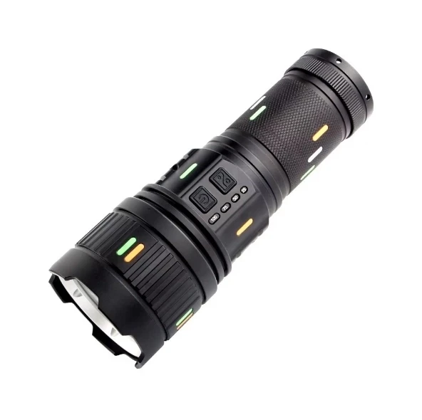 Pro F-3001 Alüminyum Tg Led Güç Göstergeli Type-c Şarjlı El Feneri 100 W - Resim 3