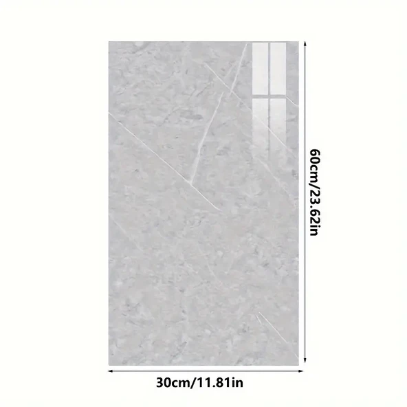 Gri Mermer Desenli Alüminyum Plastik Duvar Sticker - Resim 4