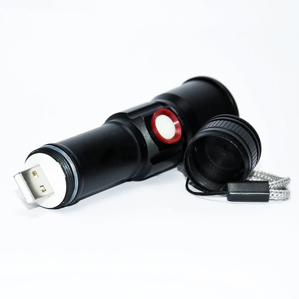 Xml-2 Led 1.000 Lümen  Usb Şarjlı El Feneri  Wt-611 - Resim 5