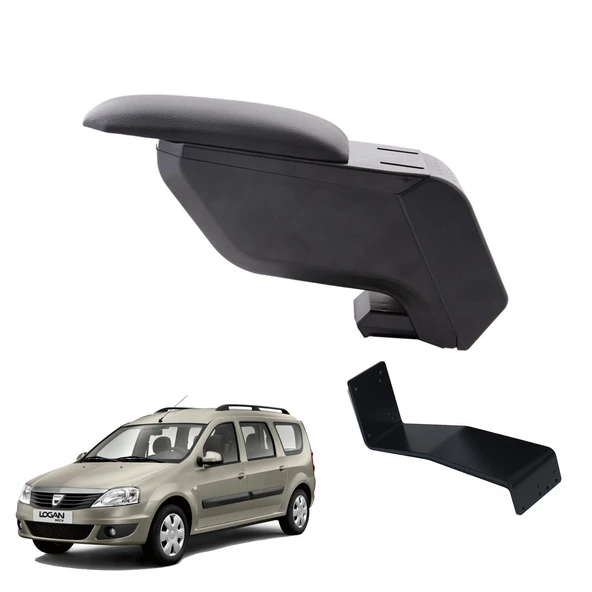 Dacia Logan MCV 2007 Delmesiz Çelik Ayaklı Siyah Kolçak Kol Dayama ürün görseli