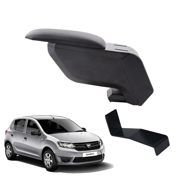 Dacia Sandero 2014 Delmesiz Çelik Ayaklı Siyah Kolçak Kol Dayama ürün görseli