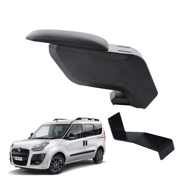 Fiat Doblo 2011 Delmesiz Çelik Ayaklı Siyah Kolçak Kol Dayama
