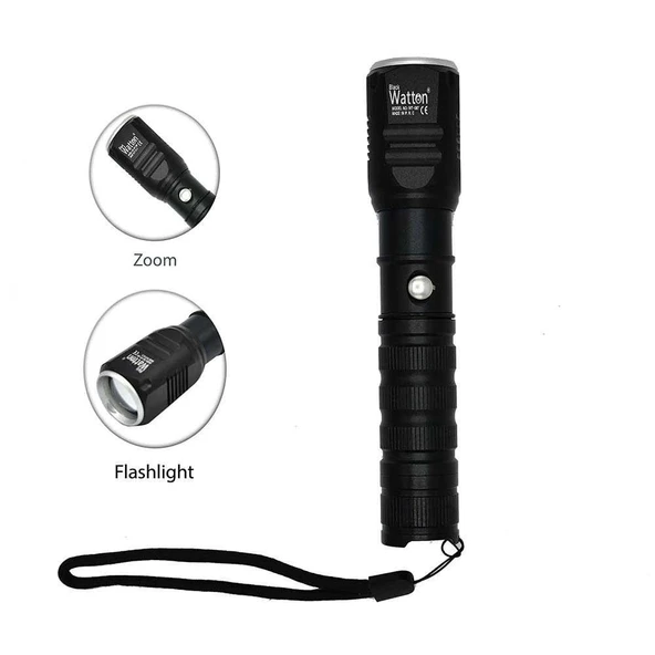 Şarjlı Pilli Zoomlu El Feneri  Wt-087 - Resim 4