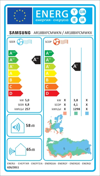 Samsung Wind-Free Premium AR18BXFCMWK/SK 18000 BTU A++ Duvar Tipi Klima - 6