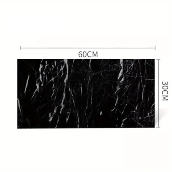 Siyah Mermer Desenli Alüminyum Plastik Duvar Sticker - Resim 2